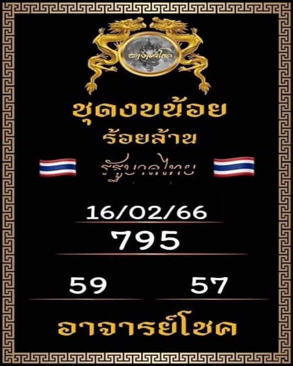 แนวทางหวยรัฐบาล เลขเด็ดหวยรัฐบาล 16 กพ 66