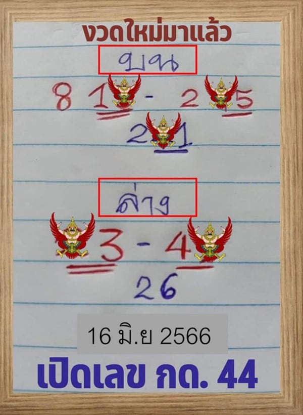 แนวทางหวยรัฐบาลไทย2