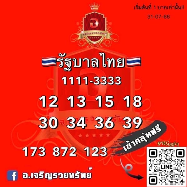 แนวทางหวยรัฐบาลไทย2