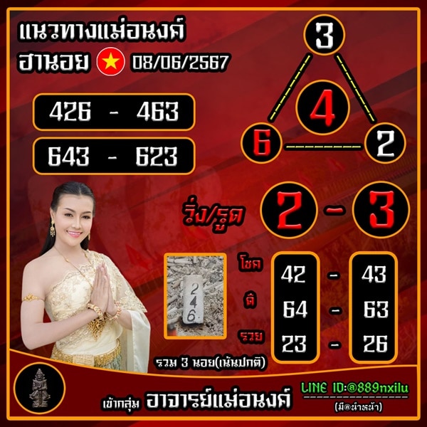 เลขเด็ดหวยฮานอย แนวทางหวยฮานอยวันนี้ 08 มิย 67